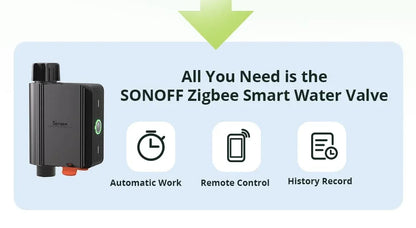 SONOFF SWV SONOFF Water Valve SWV-BSP Zigbee IP55 Irrigation System Setting Controller Home Automate Compatible with Alexa Googl