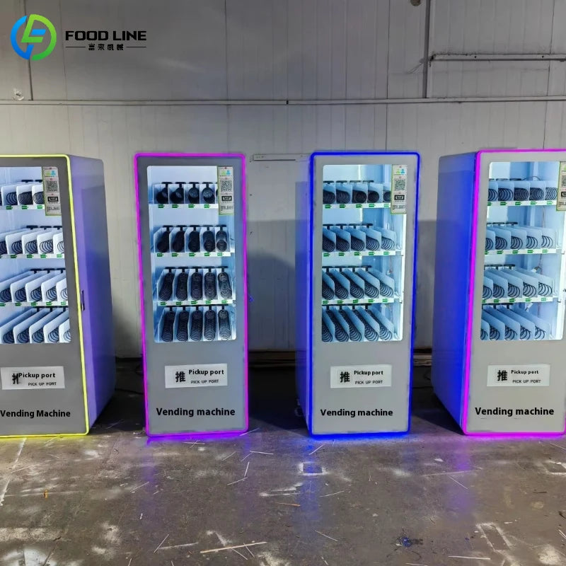 Customized Smart Fridge AI Camera Automatic Vending Refrigerated Snacks Beverage Machine