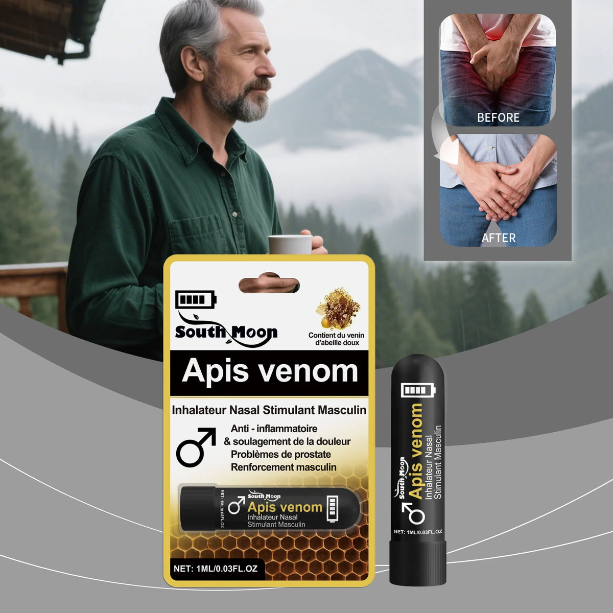 Men's Gentle Care Nasal Inhaler - Daily Comfort & Soothing Relief Stick