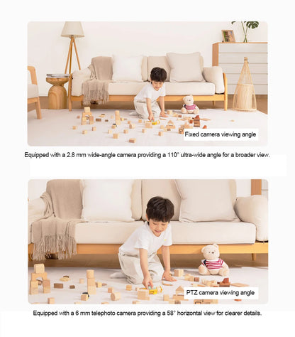 2025 Xiaomi Smart Camera C500 Dual Lens Version 4MP Security Camera 360° AI Detection Full Color Night Vision WiFi 6 Mi Home APP