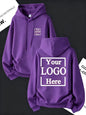 Customize Womens Hoodies Street Oversized Pocket Sweatshirts Hip Hop Unisex Tops DIY Your Logo/Graphic Pullovers Woman Clothes