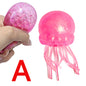 Push Bubble Squish Jellyfish Fidget Toy Super Solid Squish Stress Relief Squeeze Ball for Kids Adults Anxiety Sensory Toy Gift