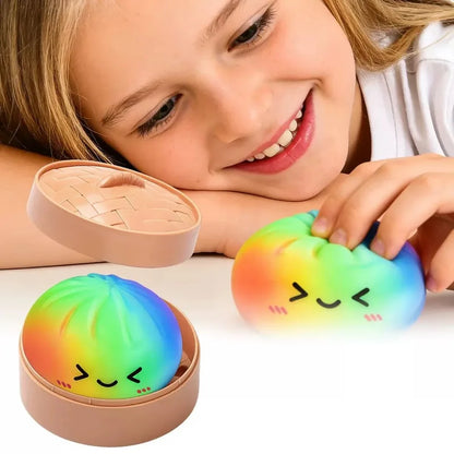 Soft Gel Simulation Bun Squishy Toy Creative Stress Relief Fidget Toy Blind Box for Adults