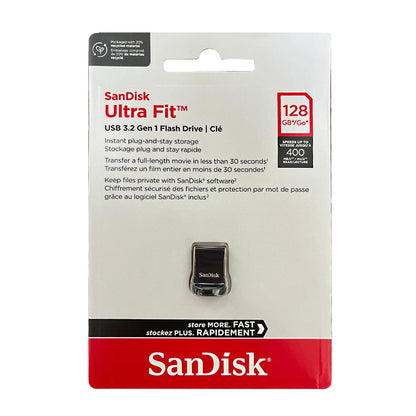 SanDisk Ultra Fit CZ430 128GB 256GB 512GB USB3.2 Flash Drive Read Speed Up To 400MB/s mini Pen Drive 64G 32G 130MB/s USB Stick