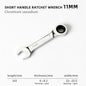 1Set 6mm-19mm Reversible Combination Stubby Single Wrench Stubby Combination 72 Tooth Ratchet Socket Spanner Nut Repair Tools