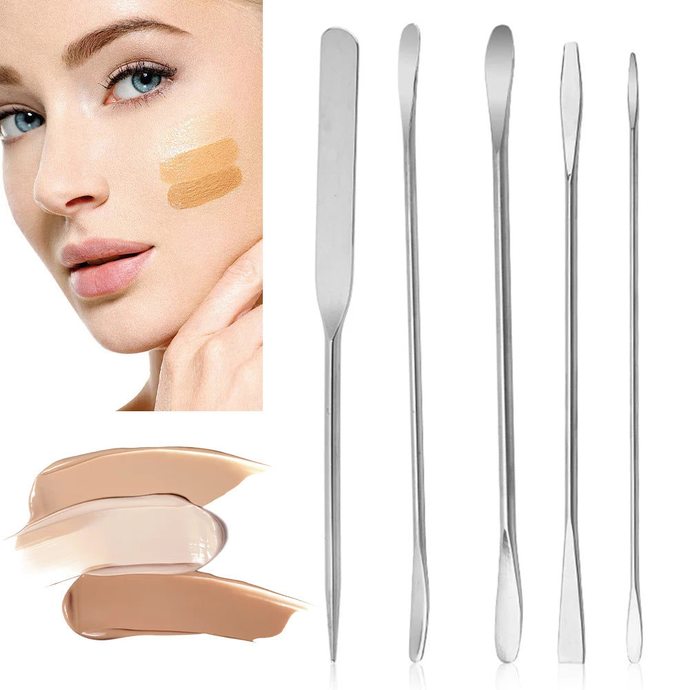 Stainless Steel Foundation Spatula Makeup Paints Foundation Cream Mixing Stick Cosmetics Tools Makeup Spatula Stainless Steel