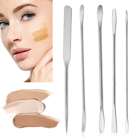 Stainless Steel Foundation Spatula Makeup Paints Foundation Cream Mixing Stick Cosmetics Tools Makeup Spatula Stainless Steel