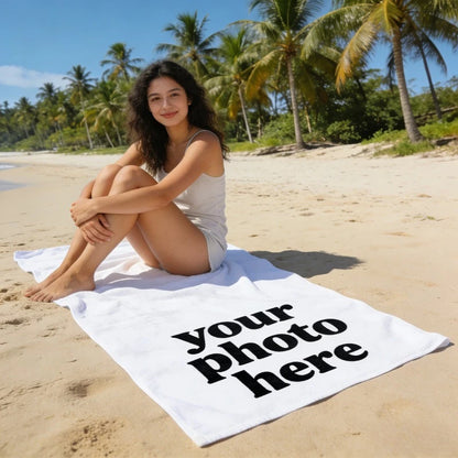 Personalized Beach Towel Custom Photo Name/logo/Word Oversized Microfiber Towel Wedding Party Souvenir for Beach Swimming Bath