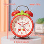 Strawberry children's alarm clock, quiet operation time, children's favorite desk clock, with night light function,