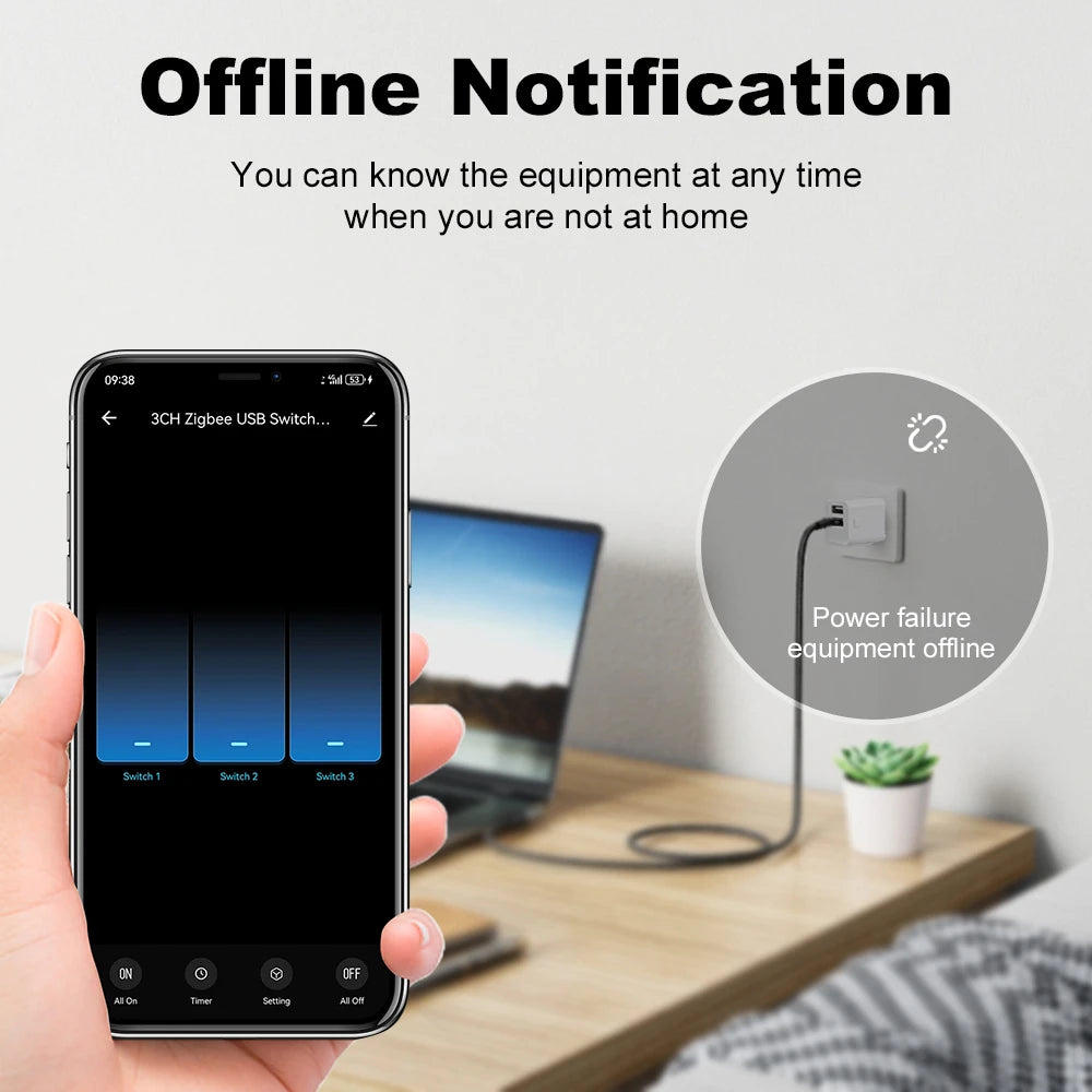 Smart Zigbee Micro USB Adaptor 5V WiFi USB Power Adaptor Smart Timing Charge Plug Works With Alexa Google Assistant Smart Life