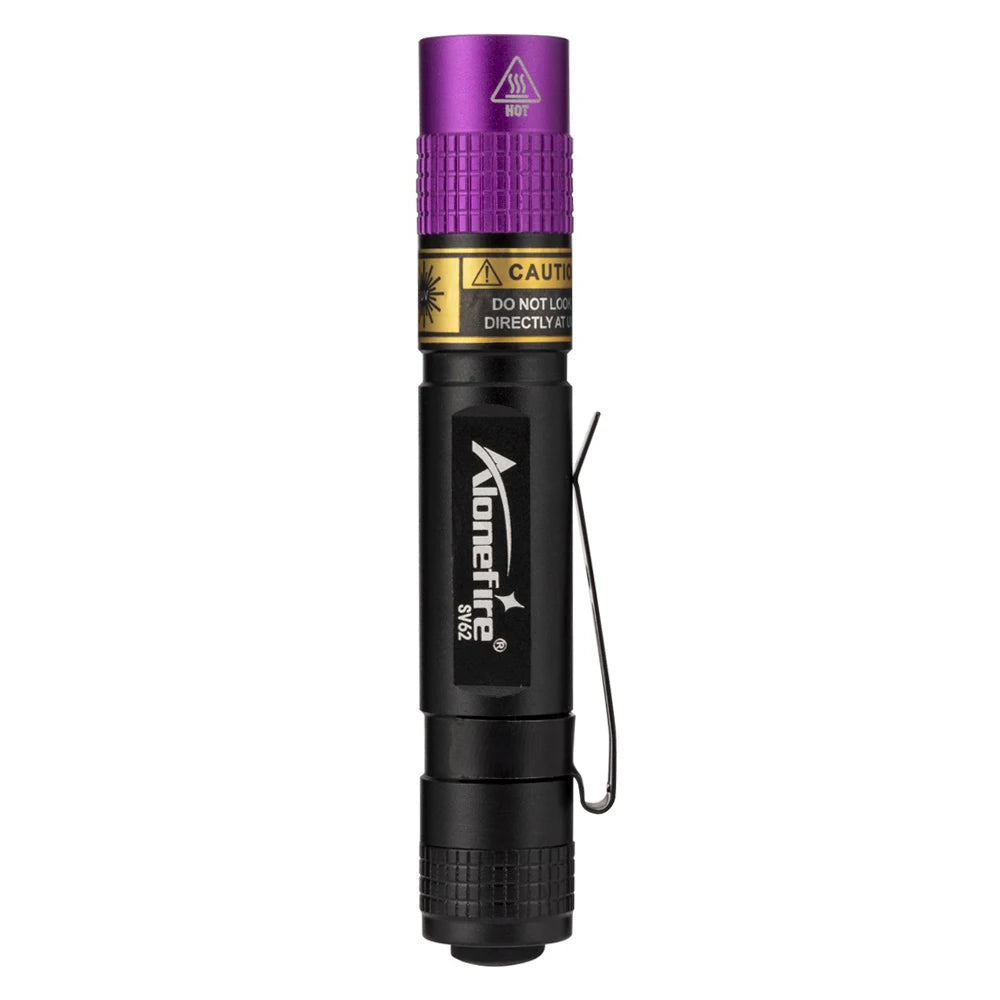 SV62 3W UV 365nm LED Flashlight AAA Mini Pen Ultraviolet Torch Money Marker Ore Pet Urine Stain Scorpion Black Light Detector
