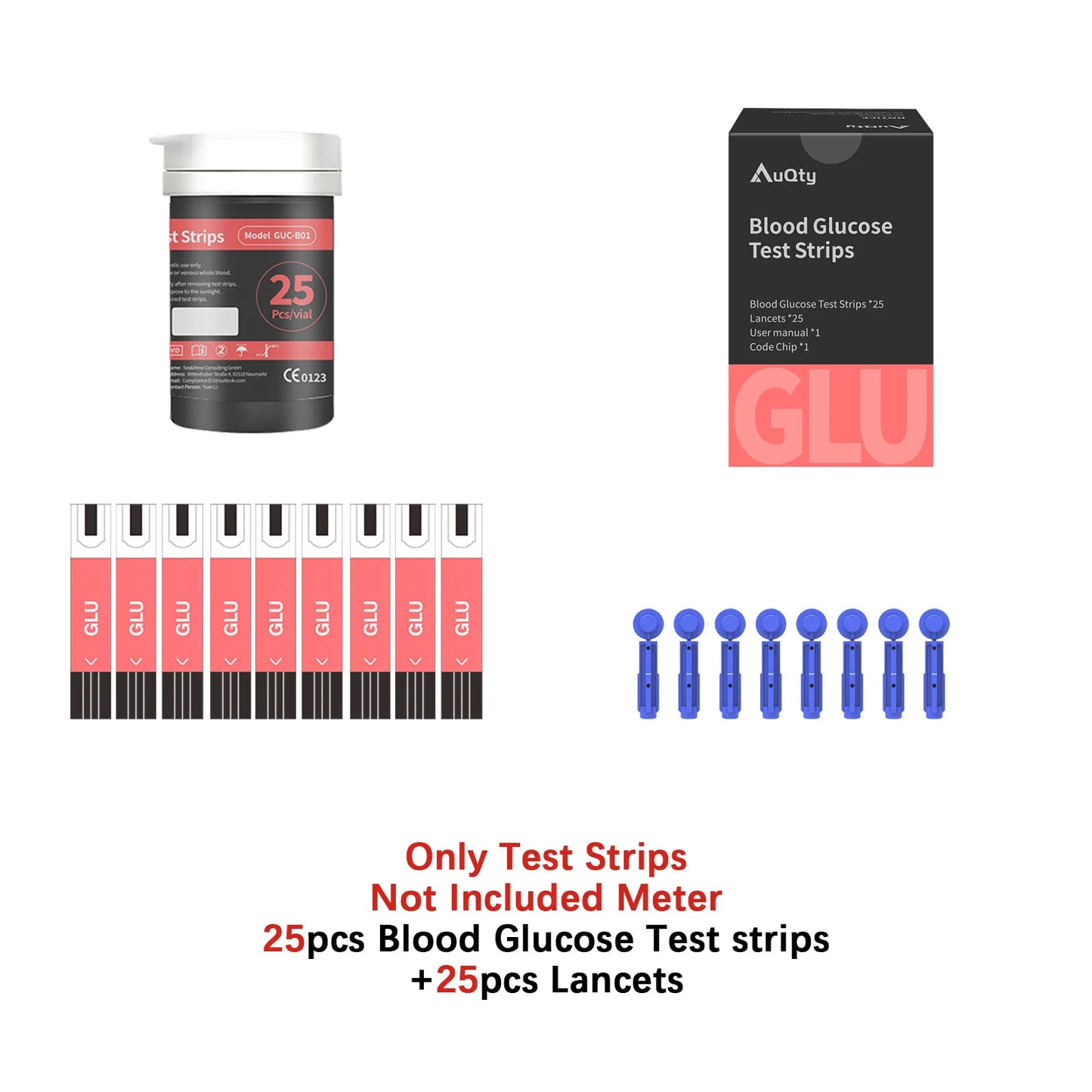 GUC 3in1 Multifunction Cholesterol Uric Acid Blood Glucose Meter Blood Sugar Test Strip Diabetes Glucometer Kit Gout Monitor
