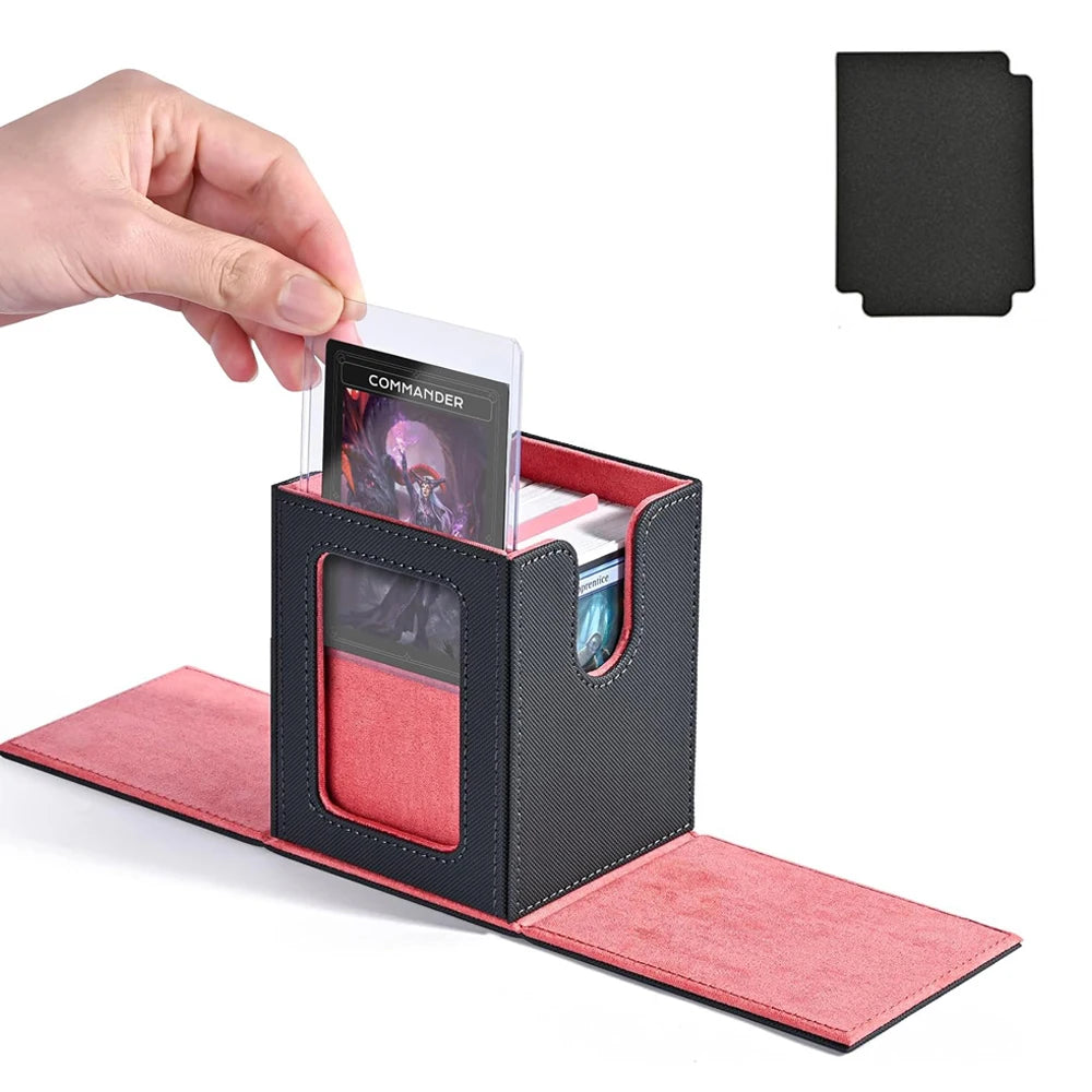 New window 100+ card box card storage box high-grade PU leather container game card holder collection card