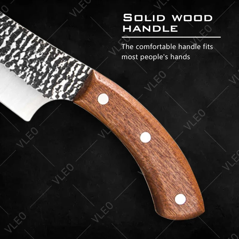 WXCOO Professional Kitchen Chef Boning Knife Forged Stainless Steel Handmade Fishing Knife Meat Cleaver Butcher Knife