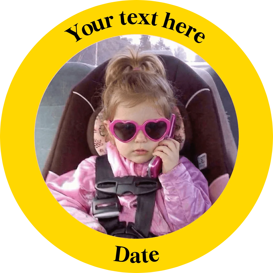Custom Photo Stickers Personalized Waterproof Round Text Labels Custom Image Birthday Party Gift Wrapping Decor DIY Souvenir Kit