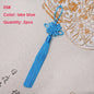 2Pcs Tassel Fringe Handmade Silk Floss Chinese Knot Tassel Bangs Flower Tassel for DIY Craft Door Car Handing Home Decor
