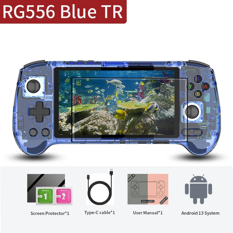 ANBERNIC RG556 Handheld Games Console 5.48'' AMOLED 1080*1920 Screen Android 5500mAh Portable Video Games Player AI Assistant