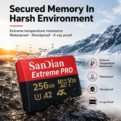 High Speed Flash Card 1TB Original SD Card 128GB Micro TF/SD Card Stable Performance for Laptops/Digital Camera/MP3 Player