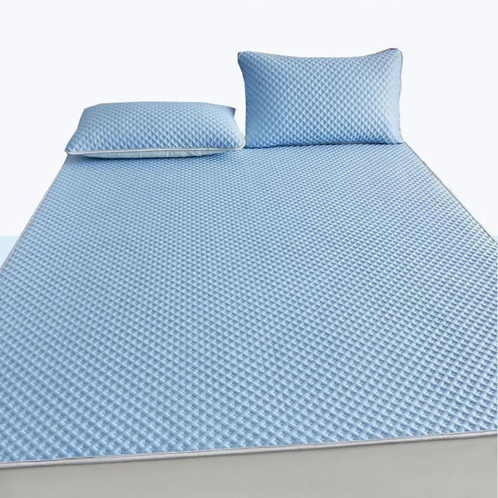 Breathable Cooling Mattress Comfortable Skin-friendly Summer Sleeping Mat Soft Lightweight Ice Silk Bed Mat Pad Household