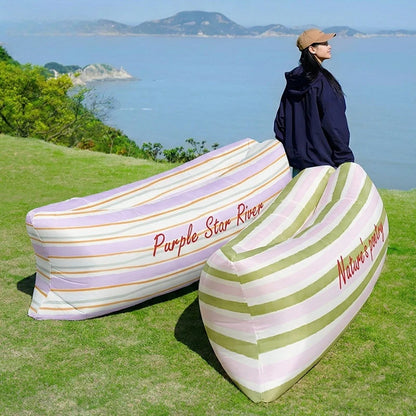 Waterproof Inflatable Sofa, Lazy Lounger Air Mattress, Portable Seat for Camping & Music Festival