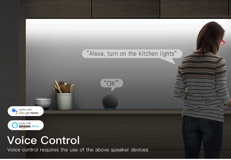 CCT Dimmer Zigbee 3.0 Tuya APP Work with Alexa Google Home for DC5v-24V Single Color RGBW RGB LED Strip Light Voice Controller