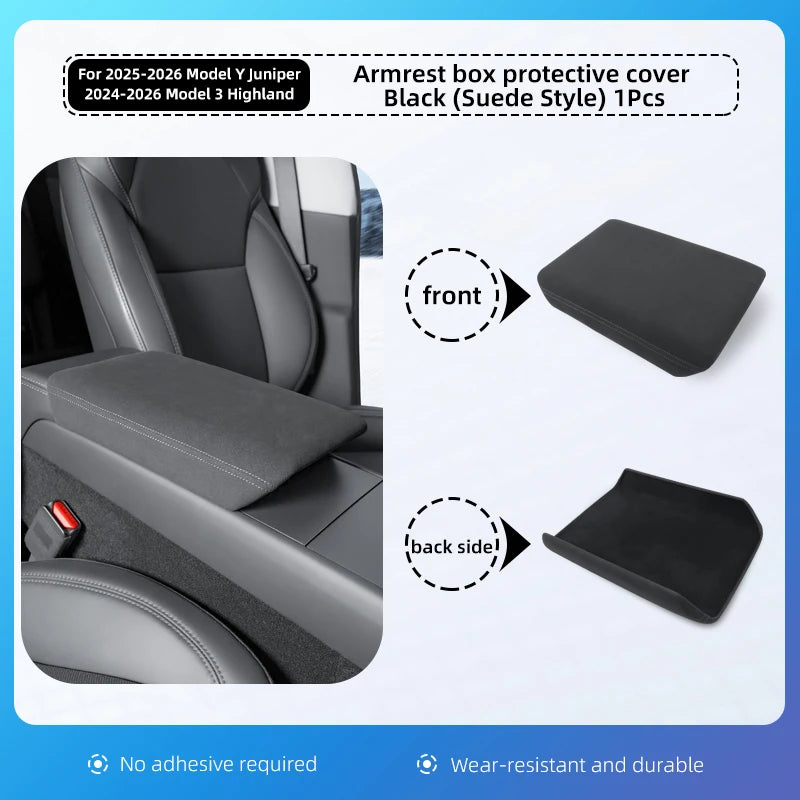 For Tesla Model Y Juniper Model 3 Highland  Armrest Box Protect Cover Soft Case Center Console Anti-Scratch 2026 Car Accessories