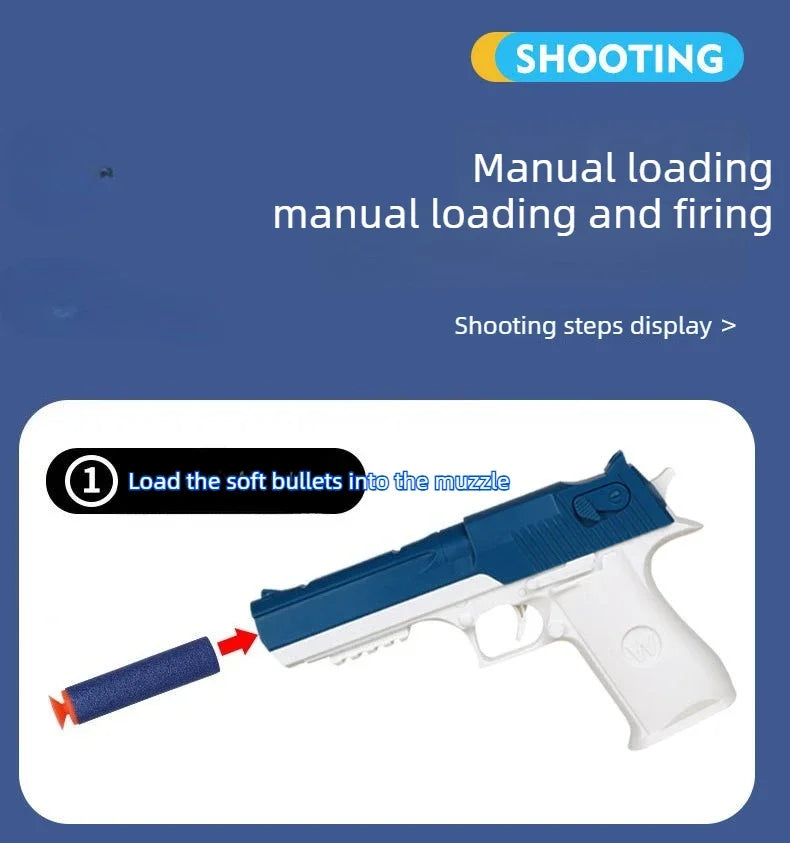 Children Toy Guns Plastic Pistol Manual Handgun Toy Foam Dart Blaster Shooting Model Launcher Kids Outdoor Games Toy Guns Gift