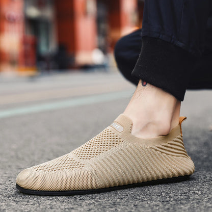 Spring and Summer Men's Loafers One-Piece Lazy Sneakers for Comfort and Convenience