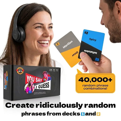 Adult Lip Reading Game with Headphones, Fun Group Party Game, 18+, English Version, Interactive Friends Gathering Entertainment.