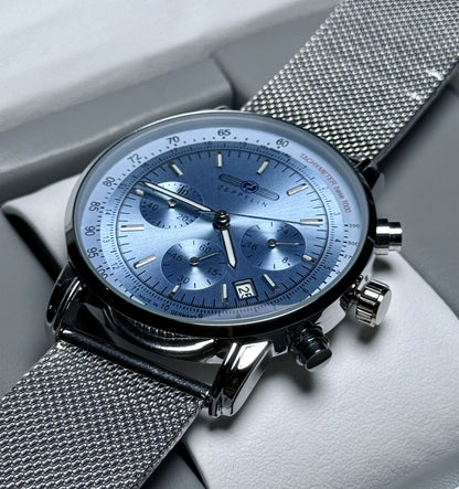 2026 Fashion New Retro Business Casual Leather Strap Quartz Watch Zeppelin Men's Watch Green Dial Luxury Gift Watch