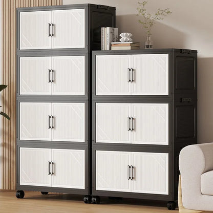 Thickened Multi-layer Storage Cabinet Home Living Room Mobile Organizer for Snacks Toys Miscellaneous Items Storage Cupboard