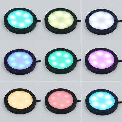 24Key Remote RGB Under Cabinet Light 5V USB Switch 1 2 4 6 Lights Kit Slim Lamp for Kitchen Display Case Home Bar Desk Accent