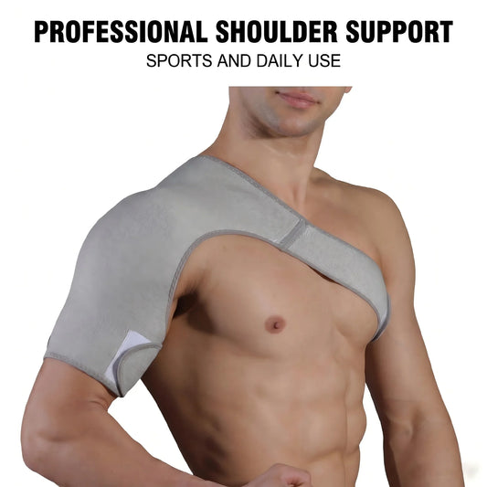 VBOSI Adjustable Compression Shoulder Support Brace Breathable Sports Shoulder Wrap for Men Women Gym Basketball Pain Relief Inj