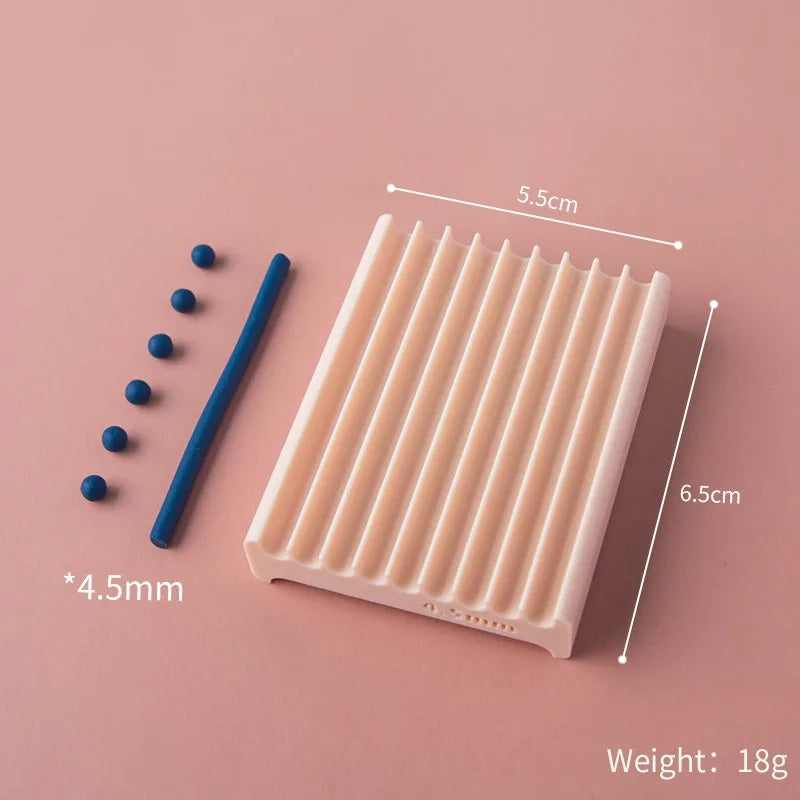 2-in-1 Rubbing Strip Soft Ball Mold Pottery Hand Rolling Shaping Maker for Clay Bead DIY Jewelry Earring Handmade Craft Supplies