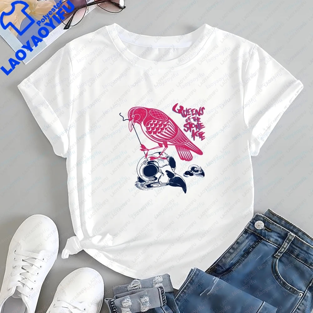 Men's T-shirts and Tank Tops - Queens of The Stone Age Summer Short-Sleeved Men's and Women's Comfortable T-Shirts