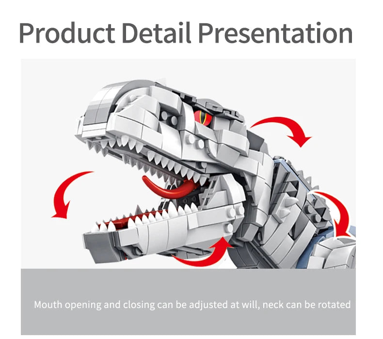 Dinosaur Toys Jurassic Park Indominus Rex Dinosaur World Building Blocks Mosasaurus Tyrannosaurus Bricks DIY Toys Children Gifts