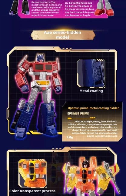 Blind Box Transformers Articulated Figure - AULDEY AAE Optimus Prime Soundwave Multi-Pose Action Model Display Gift for Kids