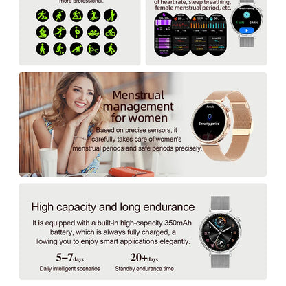 LIGE 2025 Smart Watch Women Full Circle Touch Screen Bluetooth Call Men Smartwatch Waterproof Sport Activity Fitness Watch Women