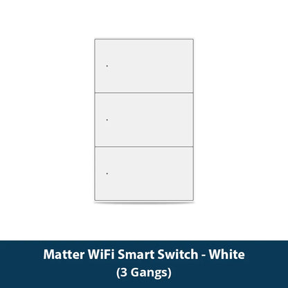 Zemismart Matter WiFi 1 2 3 4 6 Gangs Smart Wall Light Switch Neutral Required with Big Button SmartThings App Homekit Control