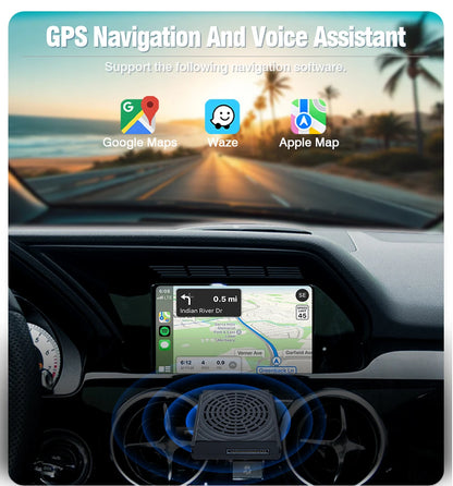 AUTOTOP Wireless CarPlay Android Auto Upgrade Adapter for Mercedes Benz A B C E CLA GLA GLK ML Sprinter NTG4.5 Becker Car AI Box, Airplay Android Mirror GPS BT, SWC Steering Wheel Control, Plug & Play Keep Original Factory Sy