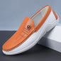 Men's Summer Hollow Out Slip-On Loafers Breathable Soft Sole Anti-Slip Wear-Resistant Casual Shoes-6601