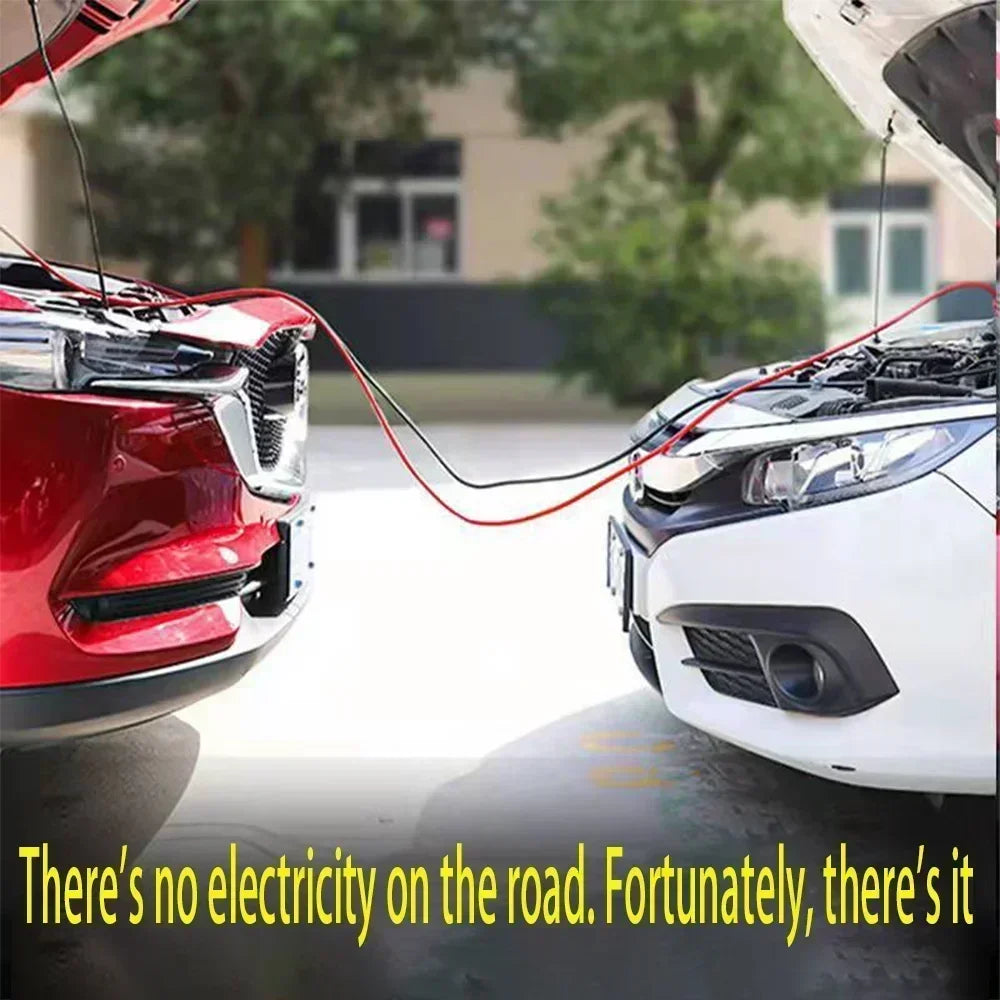 4M 2000A Heavy Duty Car Battery Booster Cables Jumper Leads Insulated Clamps Universal for SUV Truck Van Emergency Jump Starter