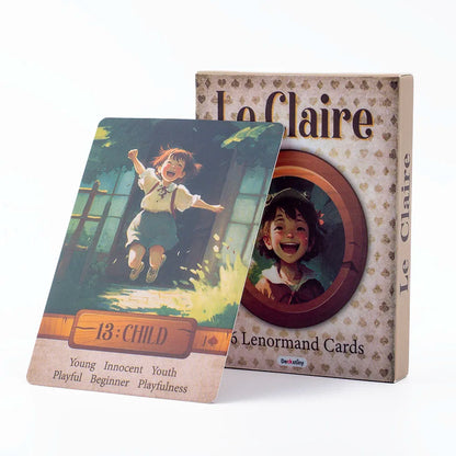 Hot Sales Le Claire 36 Lenormand Cards Fate Divination Tarot Cards FortuneTelling Card Games Party Board Playing Game 10.4*7.4CM