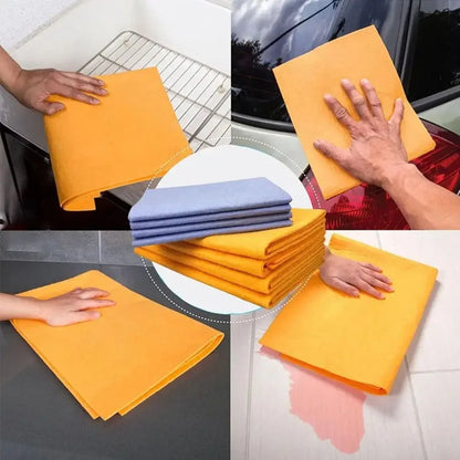 2/8/10Pcs Microfiber Cloth Ultra-Absorbent Cleaning Shammy Reusable Cleaning Cloth Non-Woven Car Kitchen TowelS Dishwashing Bath