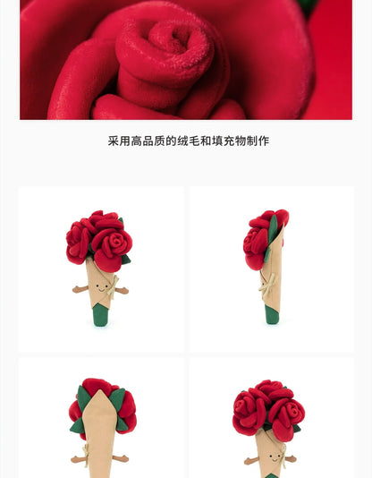 Jc Bunny;Crimson Dragon; Rose Bouquet; Plush Toy; Valentine's Day Gift 2026 New Year'sGift