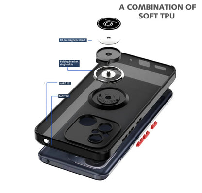 Funda For Xiaomi Redmi 12C 4G Case Armor Magnetic Holder Ring Bracket Case For Redmy 12C 12 C Redmi12C Matte Hard PC Back Cover