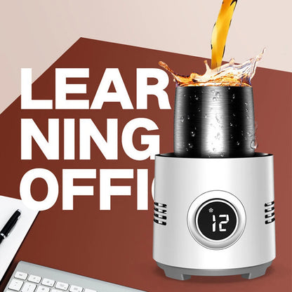 New 2 In 1 Desktop Drinks Cup Cooler Coffee Mug Warmer for Milk Tea Beer Electric Heating Cooling Beverage Cup for Home Office