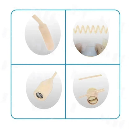 Beige Headset Mic Wireless Double Earhook Headworn Microphone 3.5mm 3 Pin Amplifier Voice Speaker Microphone Accessories