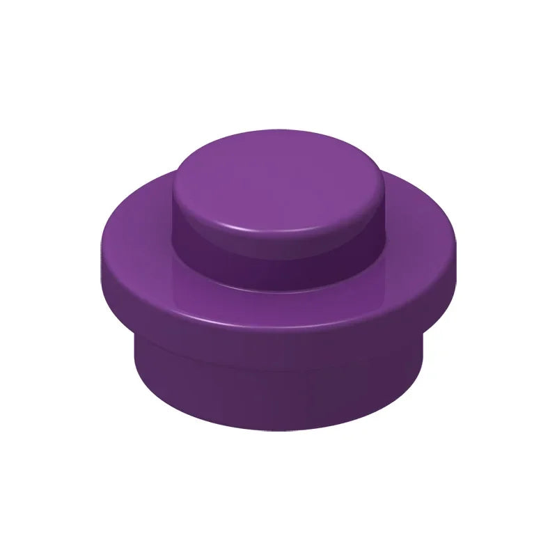 100PCS PLATE 1X1 ROUND Compatible With 4073 Round & Angles MOC Self-Locking Bricks Building Blocks Toys Accessories