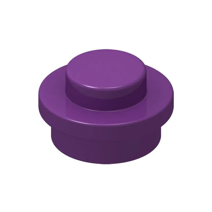 100PCS PLATE 1X1 ROUND Compatible With 4073 Round & Angles MOC Self-Locking Bricks Building Blocks Toys Accessories
